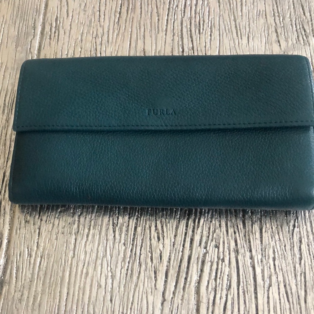 Furla Dark Teal Leather Wallet
